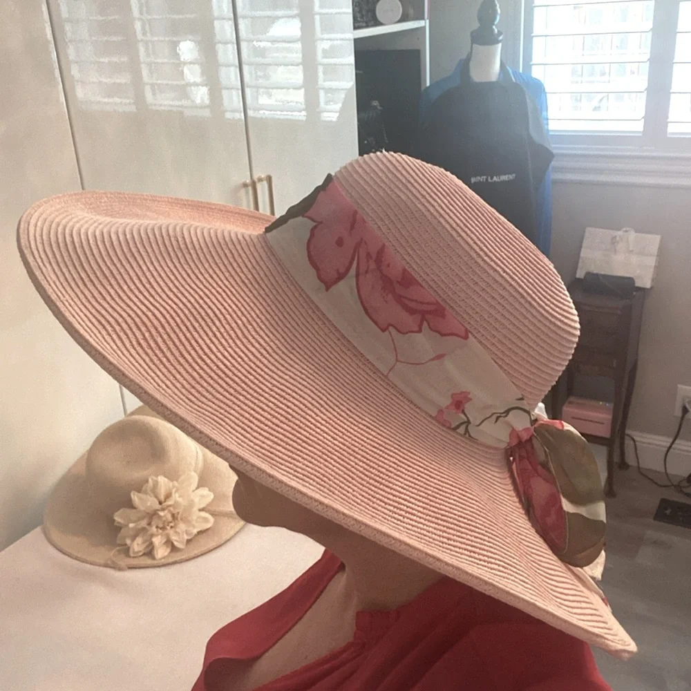 Newport Collection • Pink Straw Sun Hat